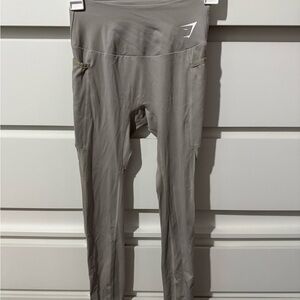 Gymshark Seamless High-Waist Leggings in Taupe Gray